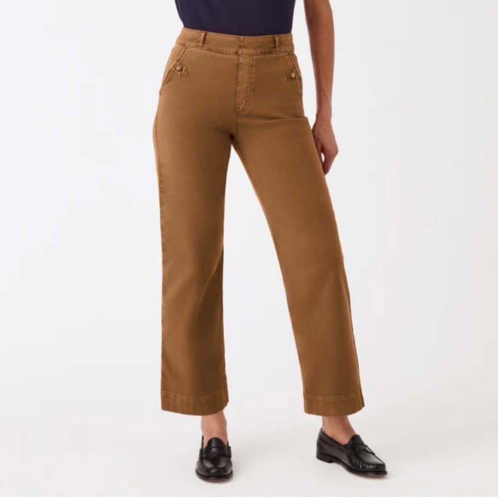 Spanx twill crop wide leg pants